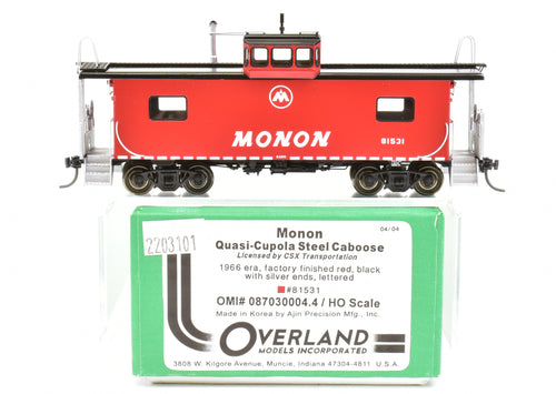 HO Brass OMI - Overland Models, Inc. CIL - Monon Quasi-Cupola Steel Caboose, FP No.  81531