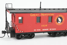 Load image into Gallery viewer, HO Brass Oriental Limited GN - Great Northern 25 Foot Yard Service Caboose Custom Painted &amp; Weathered WRONG BOX
