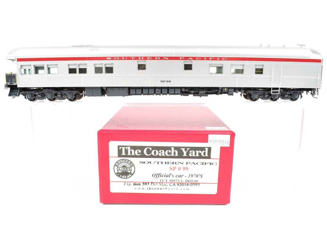 HO Brass CON TCY - The Coach Yard  No. 0973.1 SP - Southern Pacific No. 99 Official Car FP 1970's Era