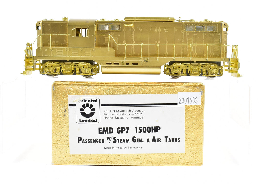 HO Brass Oriental Limited Various Roads EMD GP7 1500 HP Non-Dynamic Pa ...