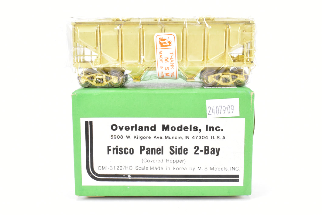 HO Brass OMI - Overland Models, Inc. SLSF - Frisco Panel Side 2-Bay Covered Hopper - New Old Stock