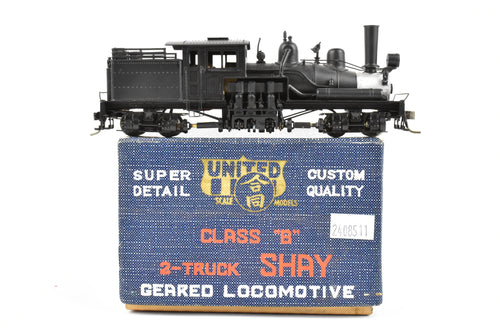 HO Brass PFM - United Various Logging Roads 2-Truck Class B Shay Geared Locomotive Early Run CP Not Lettered