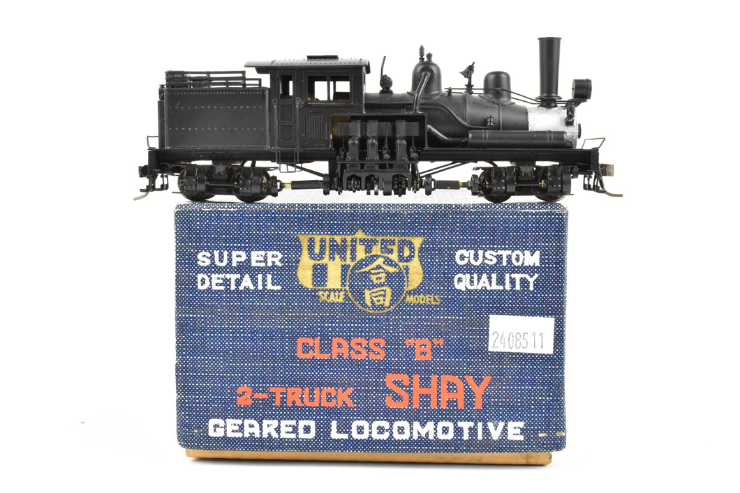HO Brass PFM - United Various Logging Roads 2-Truck Class B Shay Geared Locomotive Early Run CP Not Lettered