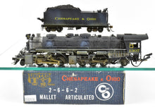 Load image into Gallery viewer, HO Brass PFM - United C&amp;O - Chesapeake &amp; Ohio  2-6-6-2 Mallet With DCC &amp; Sound, Can Motor, CP &amp; Weathered, No. 1307
