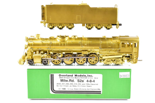 HO Brass CON OMI - Overland Models, Inc. MILW - Milwaukee Road S2a Class 4-8-4 W/Squared Boiler Front, as Rebuilt, Close Domes