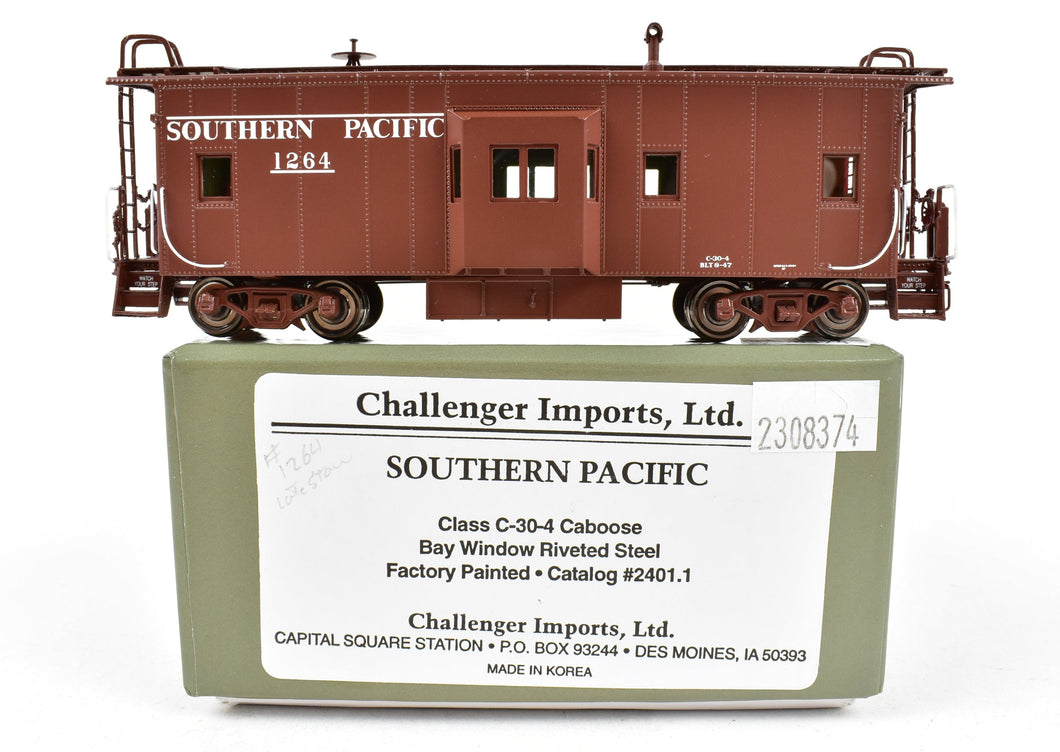HO Brass CIL - Challenger Imports SP - Southern Pacific Bay Window Riveted Steel Caboose  Class C-30-4  FP No. 1264