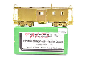 HO Brass OMI - Overland Models, Inc. CStP M&O C&NW Wood Bay-Window Caboose #6076 Omaha Rd