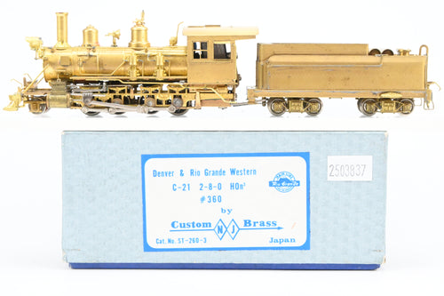 HOn3 Brass NJ Custom Brass D&RGW - Denver & Rio Grande Western C-21  Class 2-8-0 No. 360