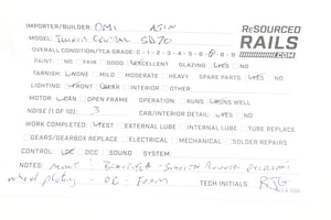 HO Brass CON OMI - Overland Models, Inc. IC - Illinois Central SD70 FP No. 1000