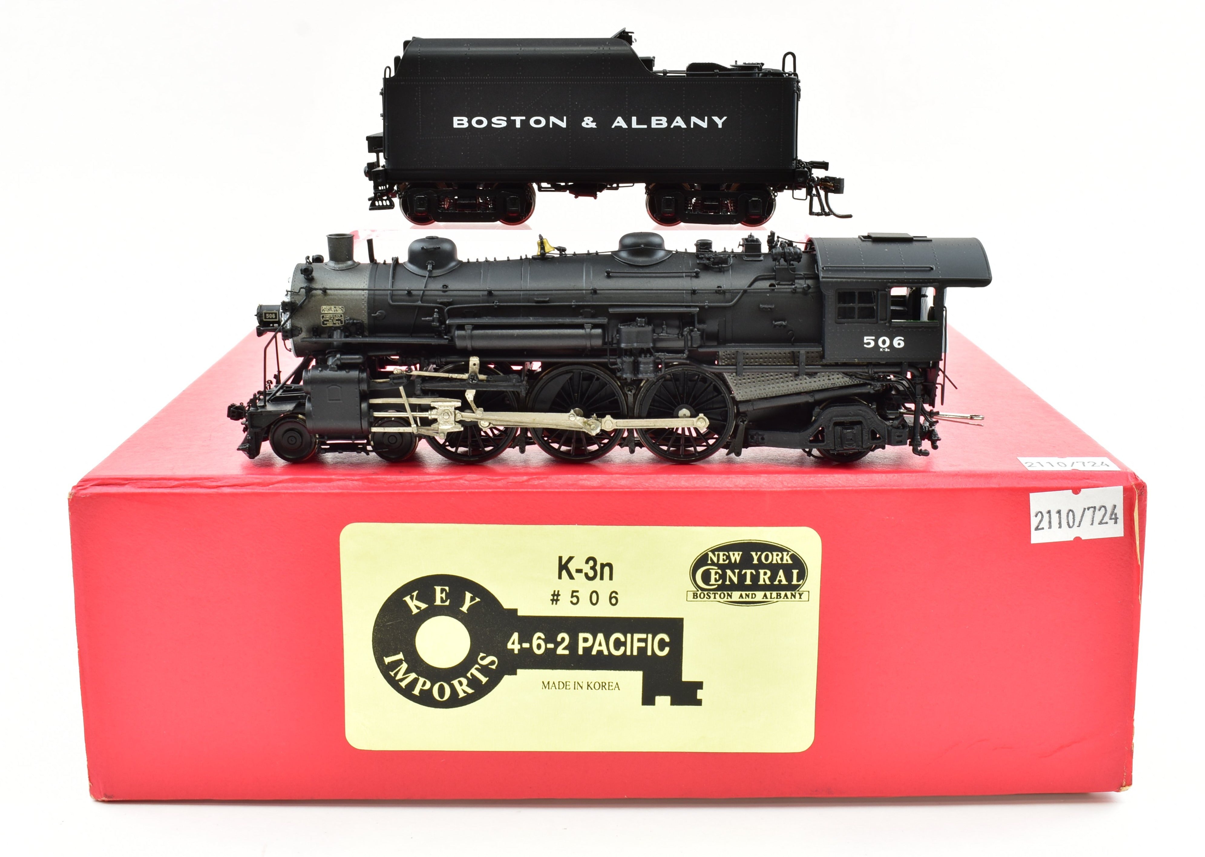 HO Brass CON Key Imports B&A - Boston & Albany K-3n 4-6-2