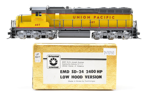 HO Brass Oriental Limited UP - Union Pacific EMD SD24 2400 HP Low Hood Version Custom Painted No. 407