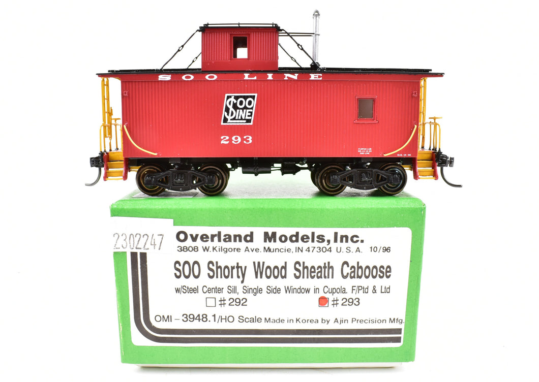HO Brass OMI - Overland Models, Inc. Soo - Soo Line Shorty Wood Sheath Caboose FP No. 293