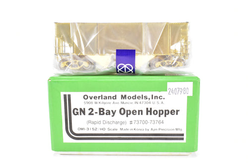 HO Brass OMI - Overland Models, Inc. GN - Great Northern 2-Bay Open Hopper (Rapid Discharge) - New Old Stock