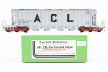 Load image into Gallery viewer, HO Brass CON OMI - Overland Models, Inc. ACL - Atlantic Coast Line 135-Ton Covered Hopper Factory Painted No. 500000.
