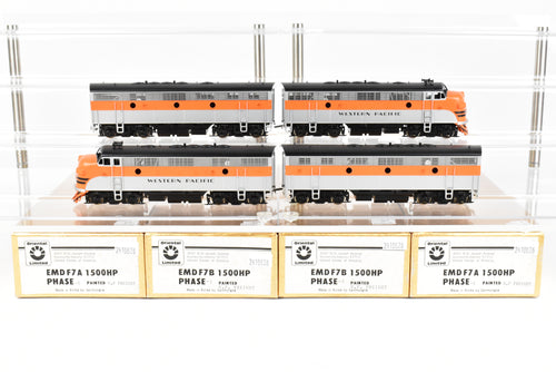 HO Brass Oriental Limited WP - Western Pacific EMD F7 ABBA Phase I Set 1500 HP Each, Factory Painted  (Freight Scheme)