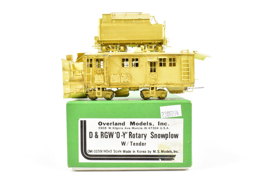 HOn3 Brass OMI - Overland Models, Inc. D&RGW - Denver & Rio Grande Western 'O-Y' Rotary Snowplow w/ Tender