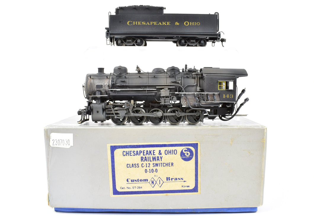 HO Brass NJ Custom Brass C&O - Chesapeake & Ohio Class C-12 0-10-0 Switcher Custom Painted DCC and Sound