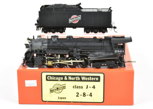HO Brass NPP - Nickel Plate Products C&NW - Chicago & North Western Class J4 2-8-4 Painted