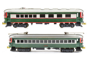 HO Brass Suydam CNS&M - North Shore Line Interurban Coach 700 and Unpowered Diner Custom Painted Set of 2
