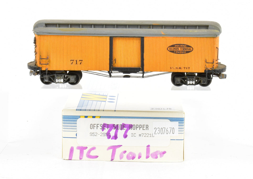 HO La Belle Woodworking ITS - Illinois Terminal System Freight/Baggage Trailer Painted #717