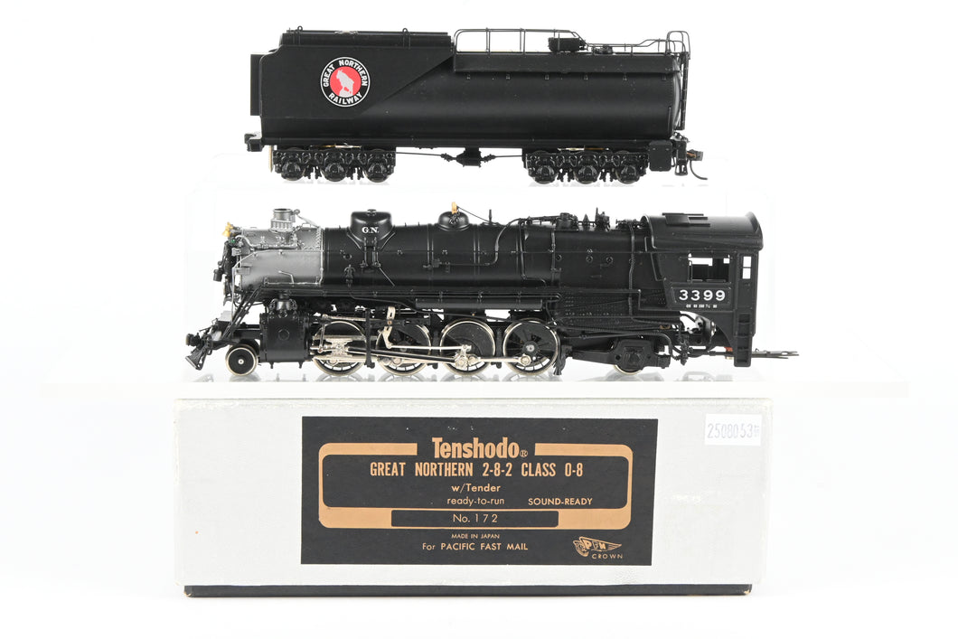 HO Brass CON PFM - Tenshodo GN - Great Northern 2-8-2 Class O-8 1981 Run Crown Series Factory Painted
