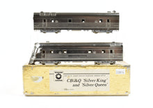 Load image into Gallery viewer, HO Brass Oriental Limited CB&amp;Q - Burlington Route EMD  EA Silver King and Silver Queen, Plated with No Lettering
