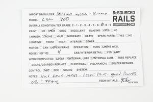 HO Brass Fairfield Models 343 CSL - Chicago Surface Lines Pullman Car Custom Painted No. 700