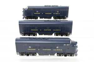 HO Stewart Hobbies C&EI – Chicago & Eastern Illinois EMD F3A/F3B/F3A Phase II Set w/ SoundTraxx Tsunami DCC and Sound