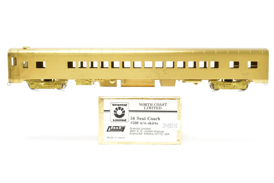HO Brass Oriental Limited NP - Northern Pacific North Coast Limited 56-Seat Coach #500 w/o Skirts