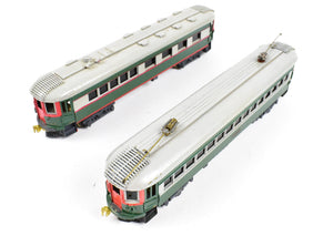 HO Brass Suydam CNS&M - North Shore Line Interurban Coach 700 and Unpowered Diner Custom Painted Set of 2