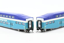 Load image into Gallery viewer, N Athearn Coaster EMD F59PHI and Three Athearn Bombardier Coaches and One Control Car Factory Painted NO BOXES
