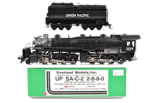 HO Brass OMI - Overland Models UP - Union Pacific SA-C-2 Class 2-8-8-0 Factory Painted  No. 3450, Late 1940's - Early 1950's Era