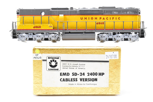HO Brass Oriental Limited UP - Union Pacific EMD SD24B 2400 HP Cabless Version CP #406B