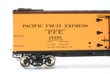 Load image into Gallery viewer, Gauge 1 - 1:32nd Scale Brass PSC - Precision Scale Co. PFE - Pacific Fruit Express 40' Wood Refrigerator R-30-12 Factory Painted No. 28290
