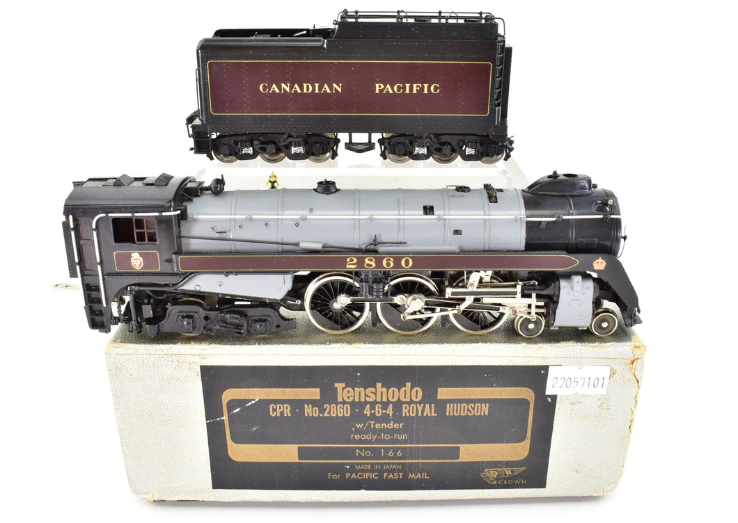 HO Brass PFM - Tenshodo CPR - Canadian Pacific Railway 4-6-4 Class H-1e #2860 Royal Hudson Factory Painted