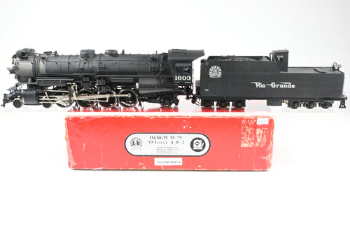 O Brass Westside Model Co. D&RGW – Denver & Rio Grande M-75 4-8-2 Custom Painted AS-IS BROKEN PILOT