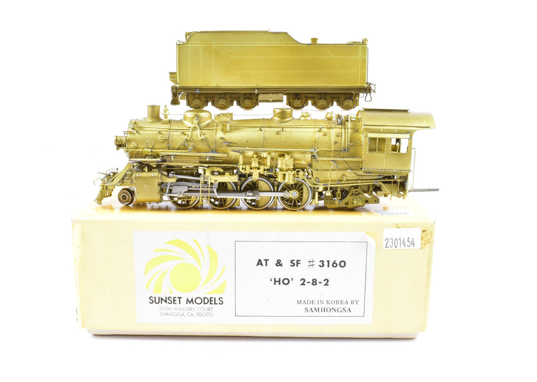 Brass Sunset Models ATSF - Santa Fe 3160/4000 Class 2-8-2 Mikado Unpainted