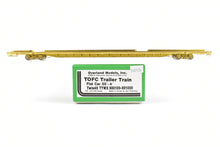 Load image into Gallery viewer, HO Brass OMI - Overland Models, Inc. Various Roads TTX - Trailer Train TOFC Flat Car 89&#39;-4&quot; Twin 45&#39; TTWX 980100-98100
