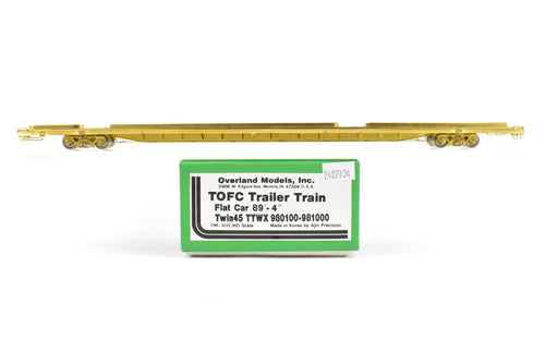 HO Brass OMI - Overland Models, Inc. Various Roads TTX - Trailer Train TOFC Flat Car 89'-4