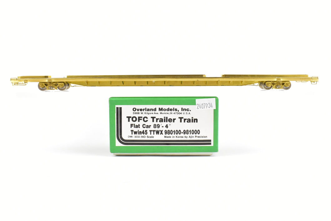 HO Brass OMI - Overland Models, Inc. Various Roads TTX - Trailer Train TOFC Flat Car 89'-4