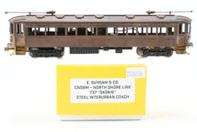 Load image into Gallery viewer, HO Brass Suydam CNS&amp;M - North Shore Line 737 &quot;Skokie&quot; Steel Interurban Coach REBOXX
