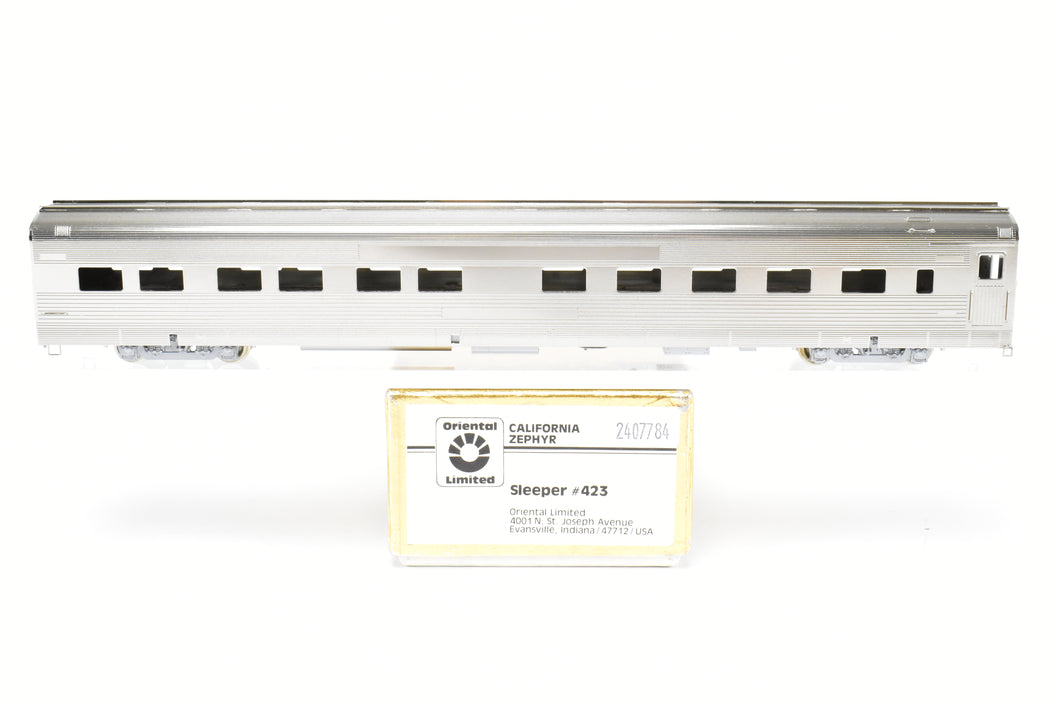 HO Brass Oriental Limited CB&Q/DRGW/WP California Zephyr Sleeper #423 Budd 10-6