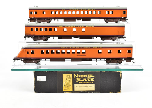 HO Brass NPP - Nickel Plate Products MILW - Milwaukee Road Hiawatha 3 Car Set FP