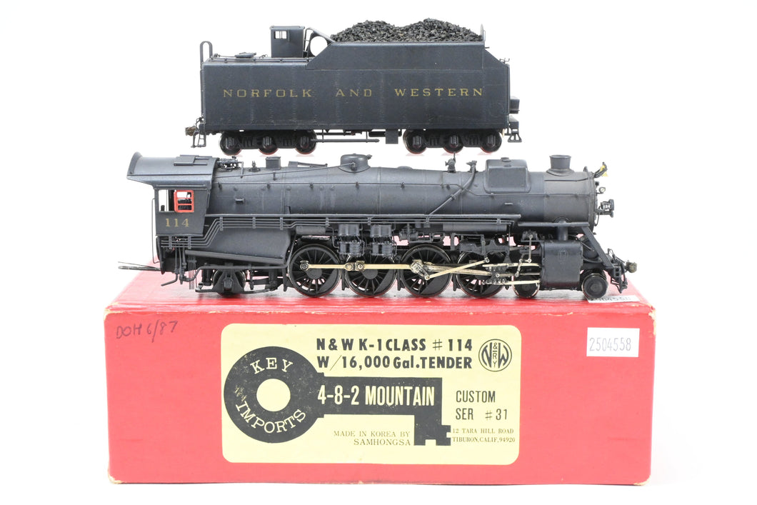 【超ポイントバック祭】 N&W Imports Key Brass HO - 4-8-2 Class K-1 Western & Norfolk ヴァイスシュヴァルツブラウ