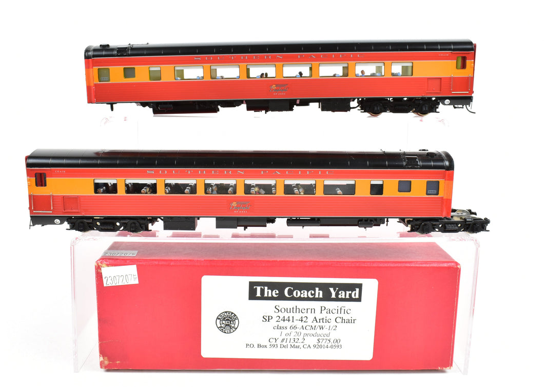 HO Brass TCY - The Coach Yard SP - Southern Pacific Articulated Chair No. 3441-42 Factory Painted with Interior