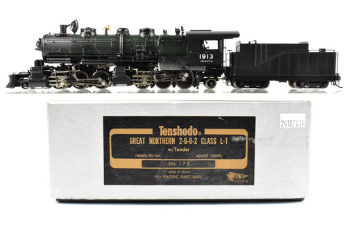 HO Brass CON Tenshodo GN - Great Northern 2-6-6-2 Class L-1 Factory Painted Glacier Park Scheme #1913 Crown