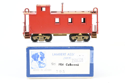 HO Brass Lambert GN - Great Northern #924 Wood Caboose PARTIAL PAINT