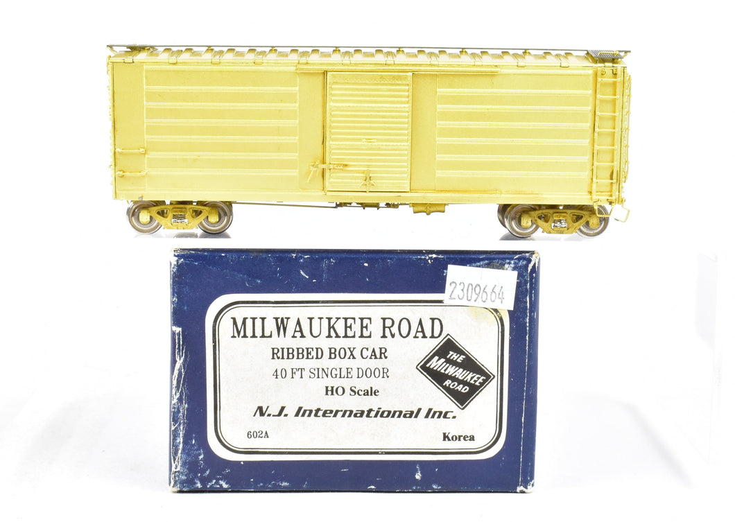 HO Brass NJ International MILW - Milwaukee Road Ribbed Boxcar 40' Single Door