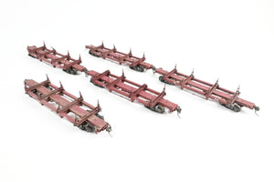 HO Kadee Quality Products Various Roads Logging Car 5-Pack Custom Built & Painted in REBOXX