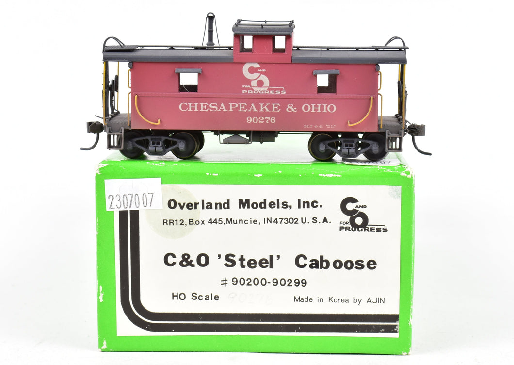 HO Brass OMI - Overland Models, Inc. C&O - Chesapeake & Ohio Steel Caboose #90200-90299 Series CP & Weathered No. 90276